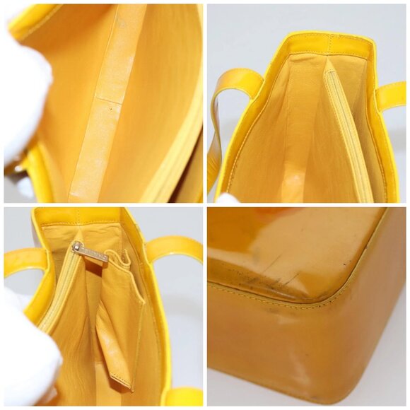 CHANEL Tote Bag Enamel Yellow CC - Picture 10 of 15
